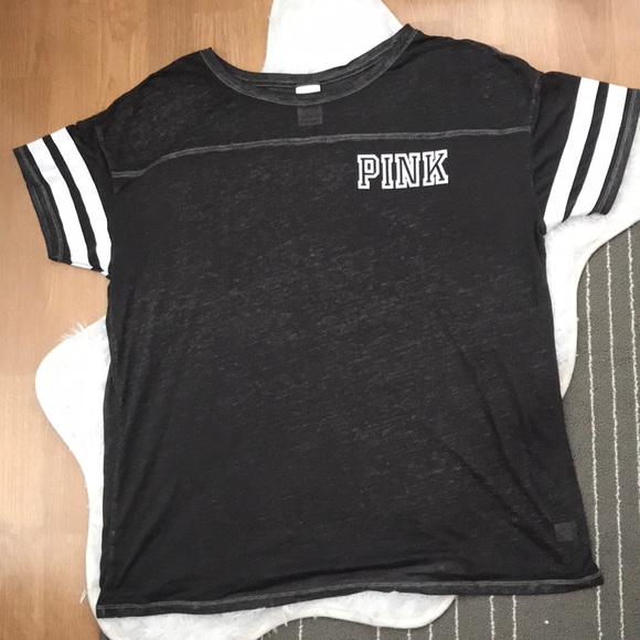 PINK Victoria's Secret Tops - Victoria’s Secret PINK Gray Oversized Tee